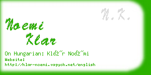 noemi klar business card